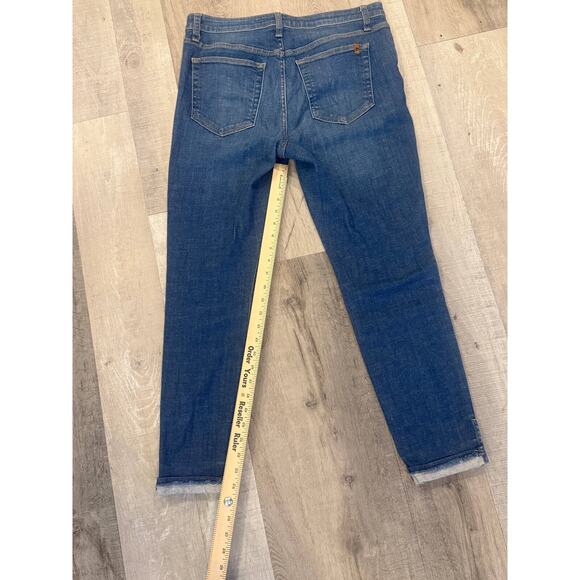 Joe's Jeans Womens Size 32 Blue Denim Straight Leg Flat Front Destructed Hem - Picture 9 of 10